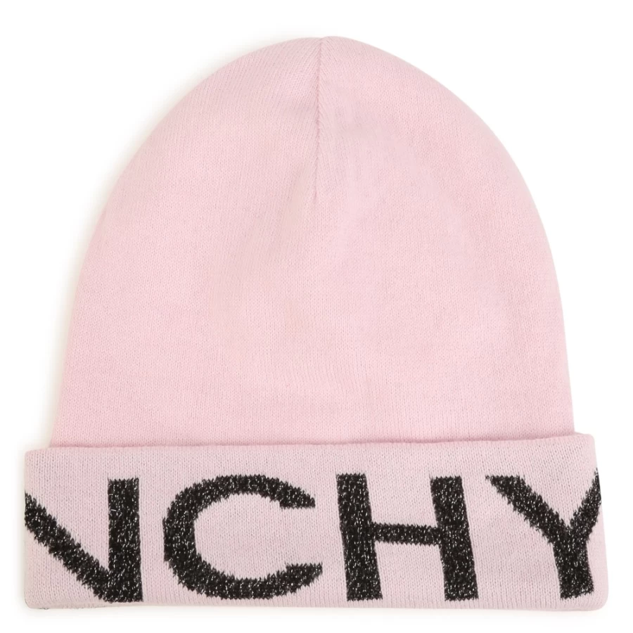 GIVENCHY Marshmallow Knitted Hat for Girls - Soft Winter Beanie