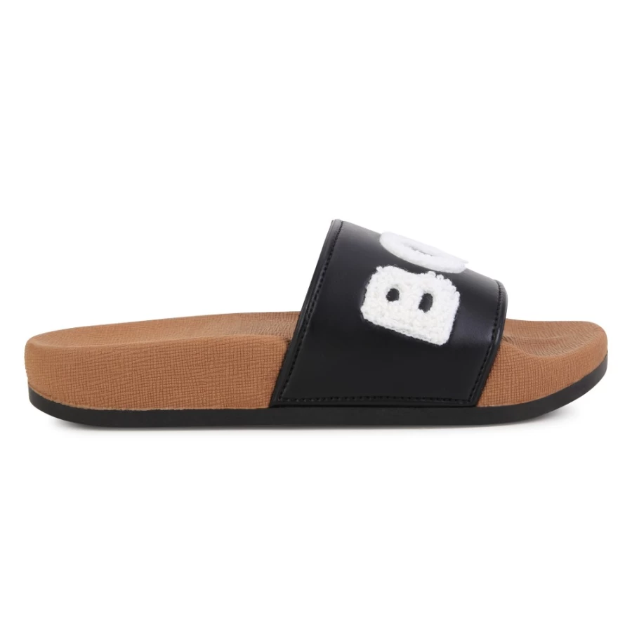 BOSS Boucle Logo Black Flip-Flops for Girls