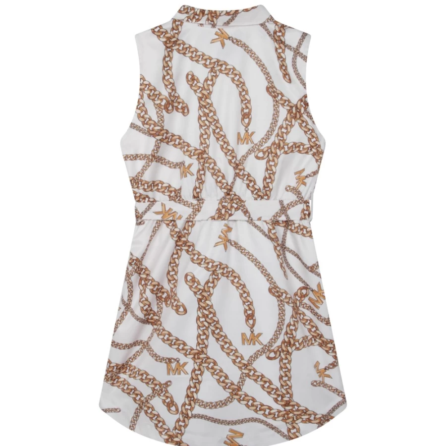 MICHAEL KORS Girls' White & Yellow Printed Shirt Dress