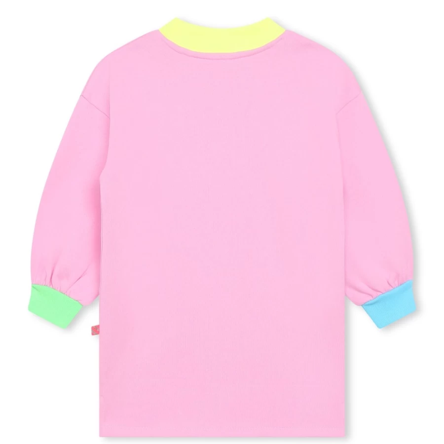 BILLIEBLUSH Pink Sequined Sweatshirt Dress for Girls - Sparkly Casual Party Wear
