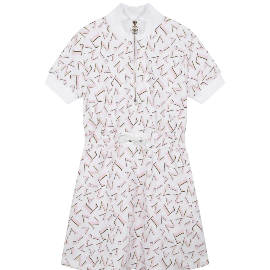 LANVIN Girls' Unique Color Fleece Sweatshirt Dress - Cozy & Stylish