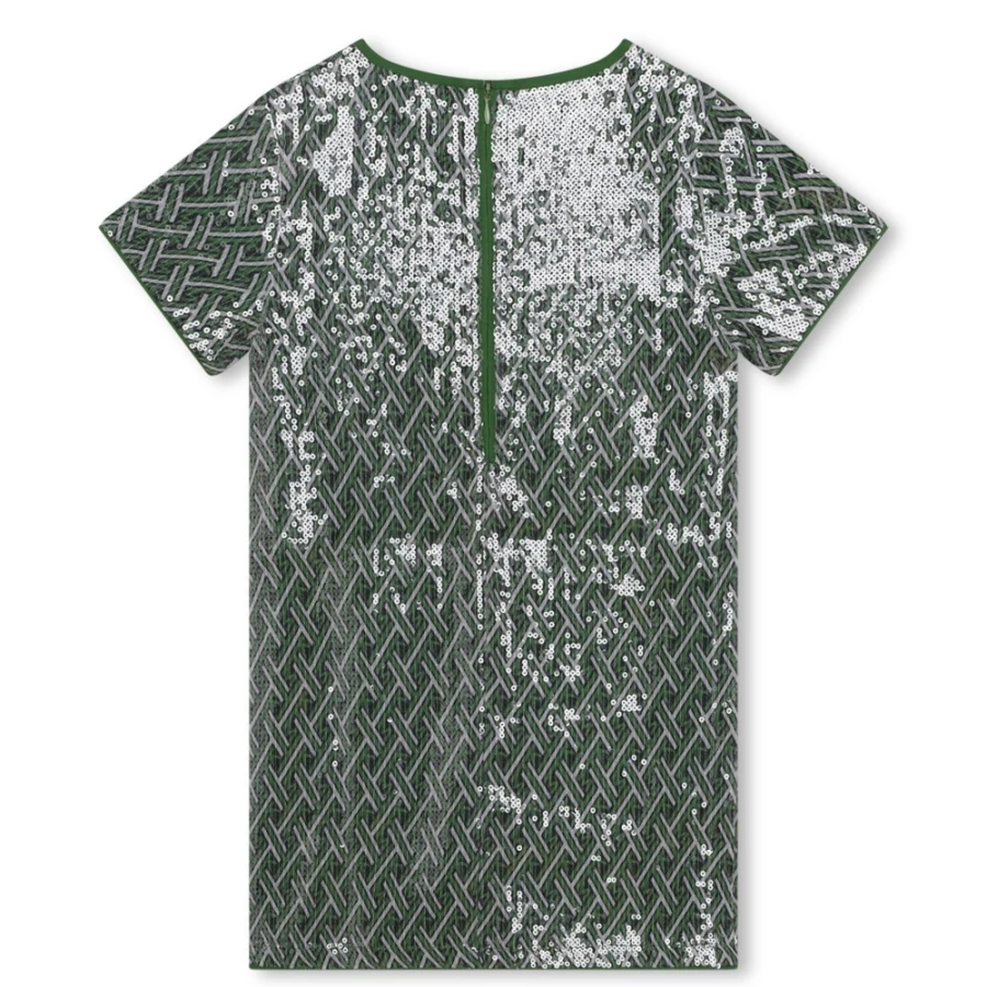 MICHAEL KORS Khaki Sequin Party Dress for Girls - Sparkly Evening Gown for Kids