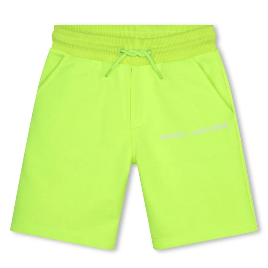 MARC JACOBS Girls' Ochre Fleece Bermuda Jogging Shorts for Comfort and Style