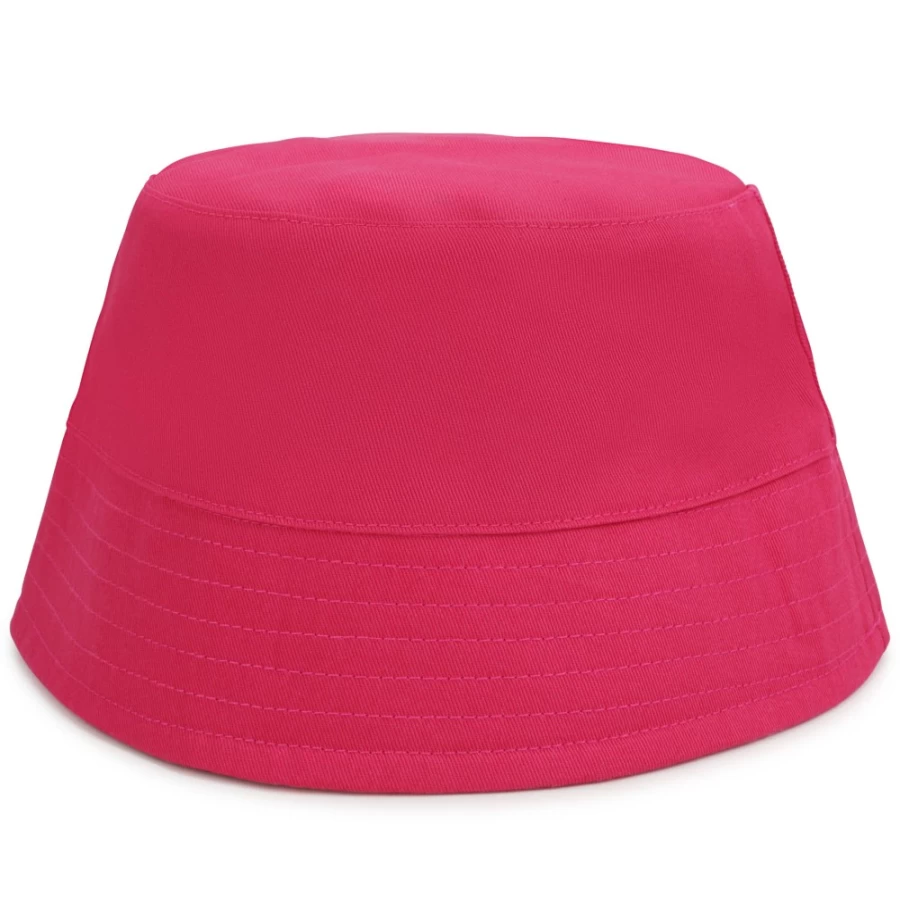 KENZO KIDS Girls Fuschia Cotton-Lined Bucket Hat for Sun Protection