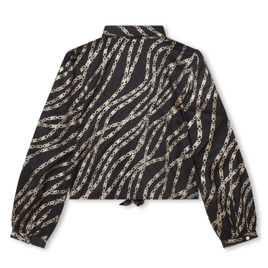 MICHAEL KORS Girls Black Printed Shirt - Stylish & Comfortable Fashion Top