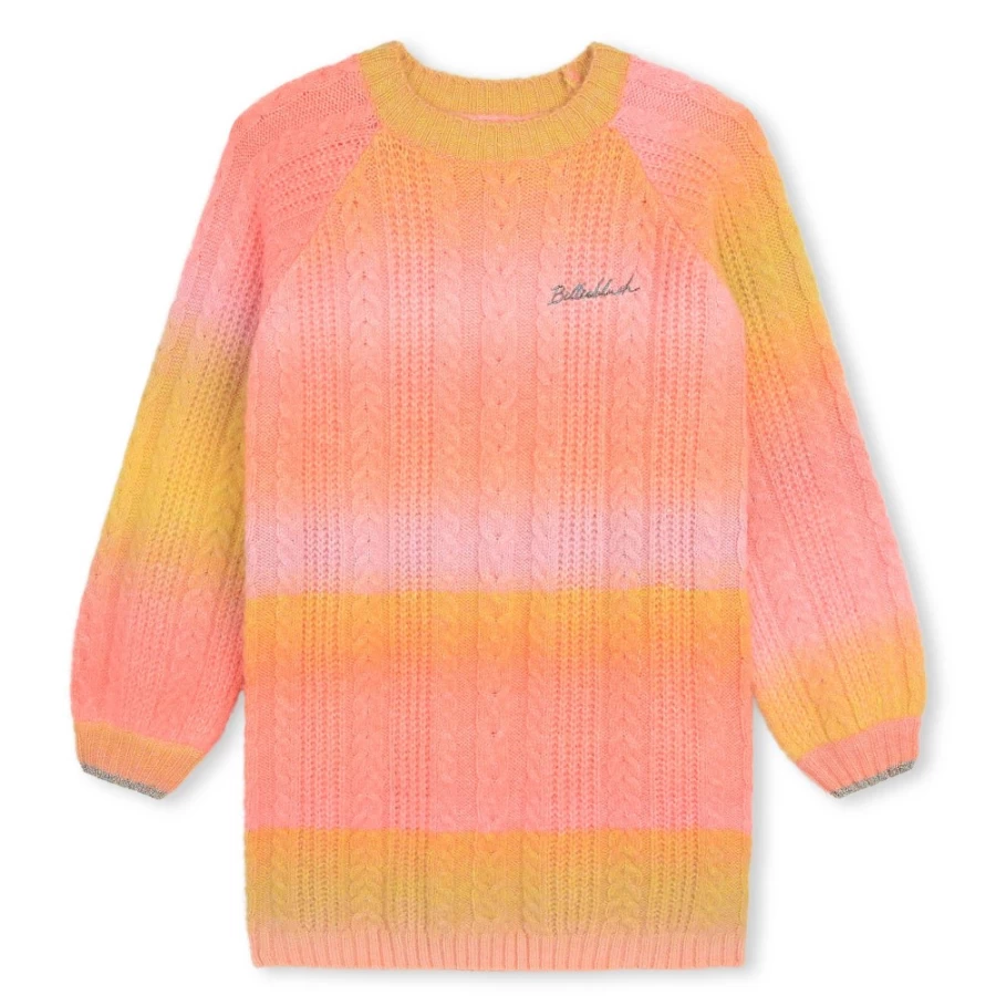 BILLIEBLUSH Lilac Cable-Knit Dress for Girls - Soft Knit Comfort Outfit
