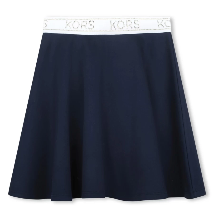 MICHAEL KORS Navy Studded Skirt for Girls | Stylish Spiked Denim Mini Skirt