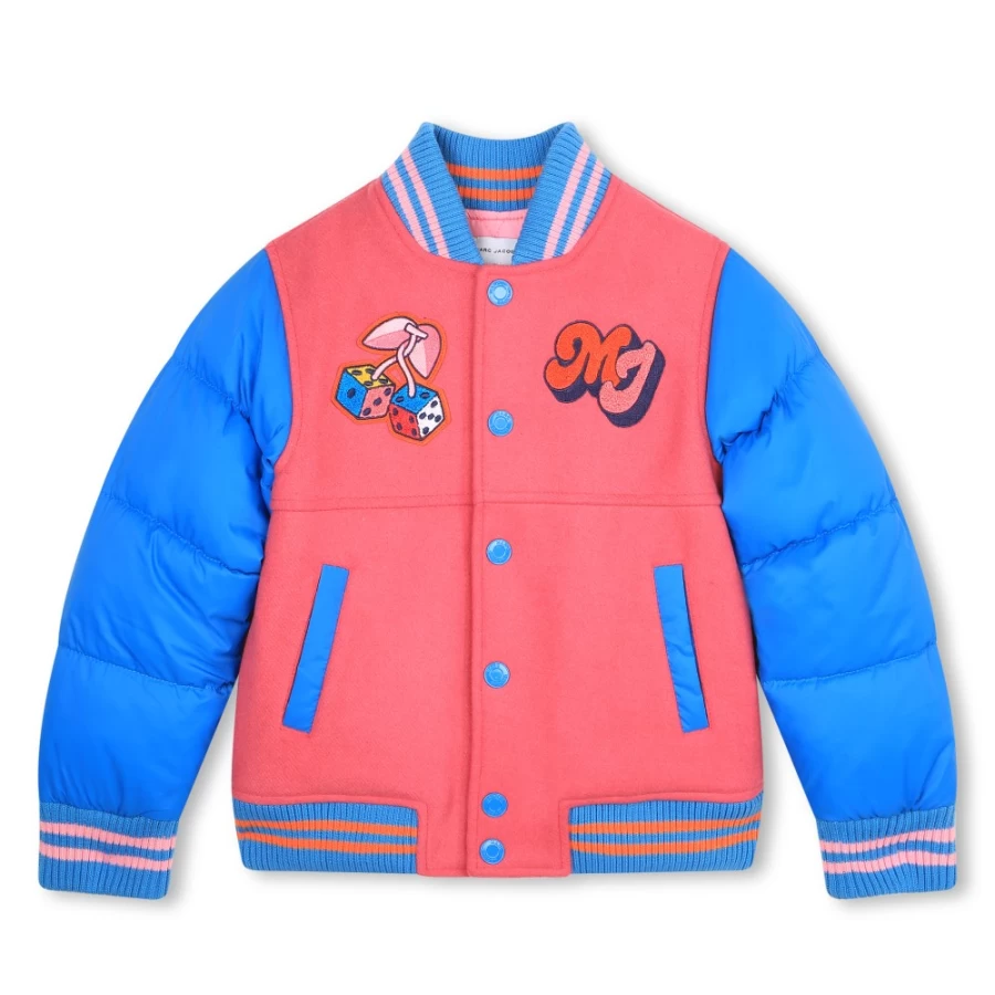 MARC JACOBS Girls Fuschia Wool Cloth Jacket for Winter Warm Fashion Outerwear