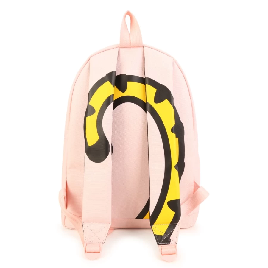 KENZO KIDS Embroidered Canvas Backpack for Girls - Nude Color Fashion School Bag