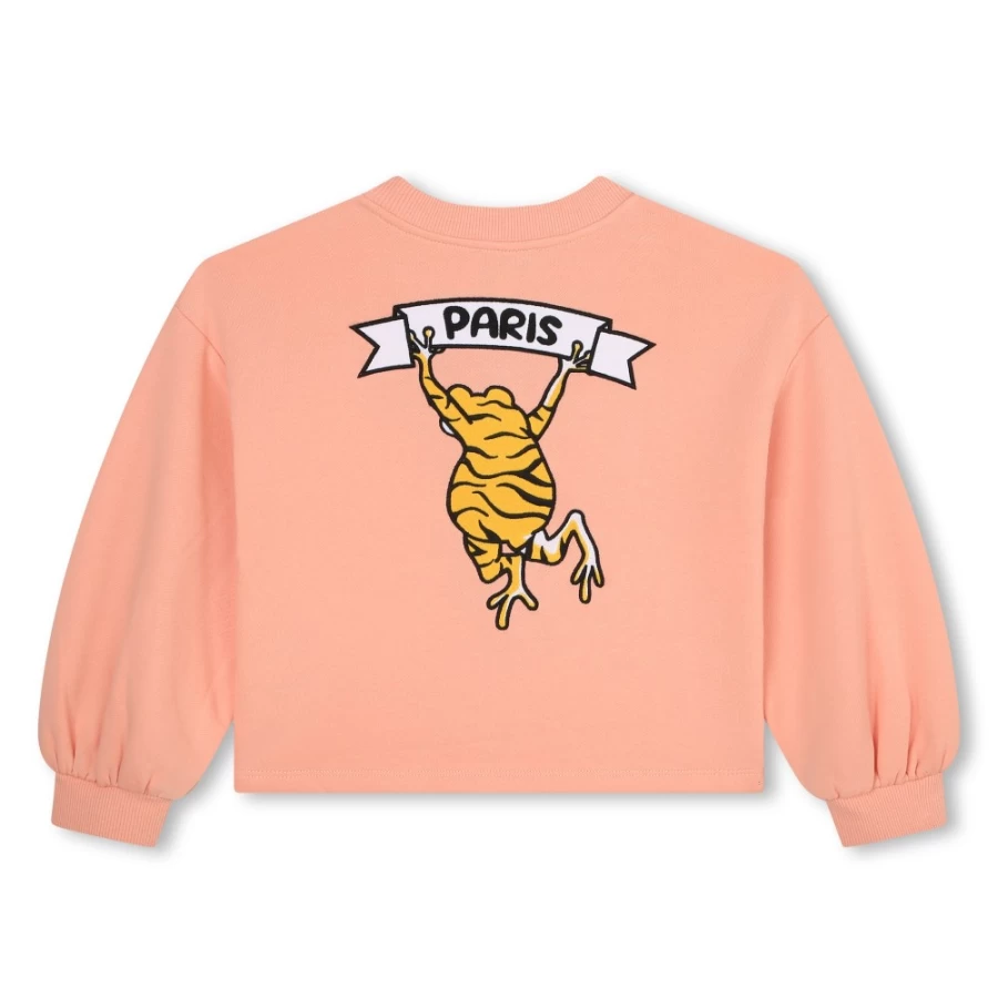 KENZO KIDS Girl's Nude Embroidered Sweatshirt - Stylish & Comfortable