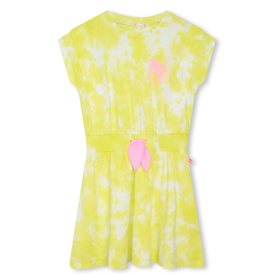 BILLIEBLUSH Girls' Lemon Short-Sleeved Cotton Dress - Summer Casual Comfortable Outfit