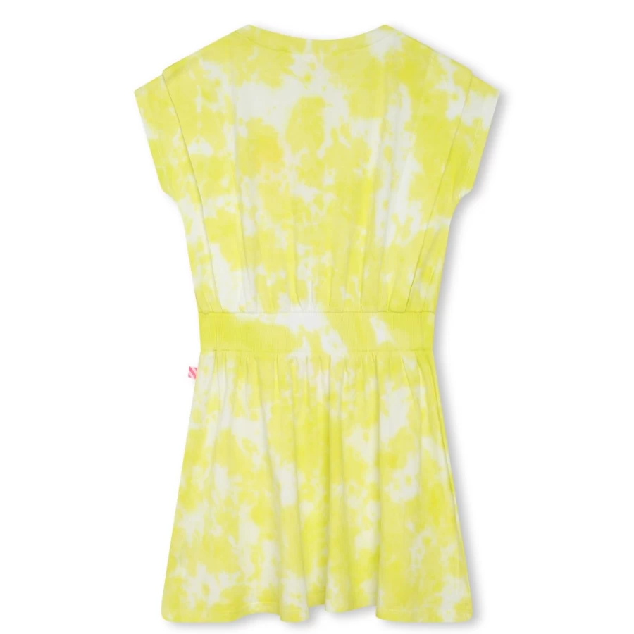 BILLIEBLUSH Girls' Lemon Short-Sleeved Cotton Dress - Summer Casual Comfortable Outfit