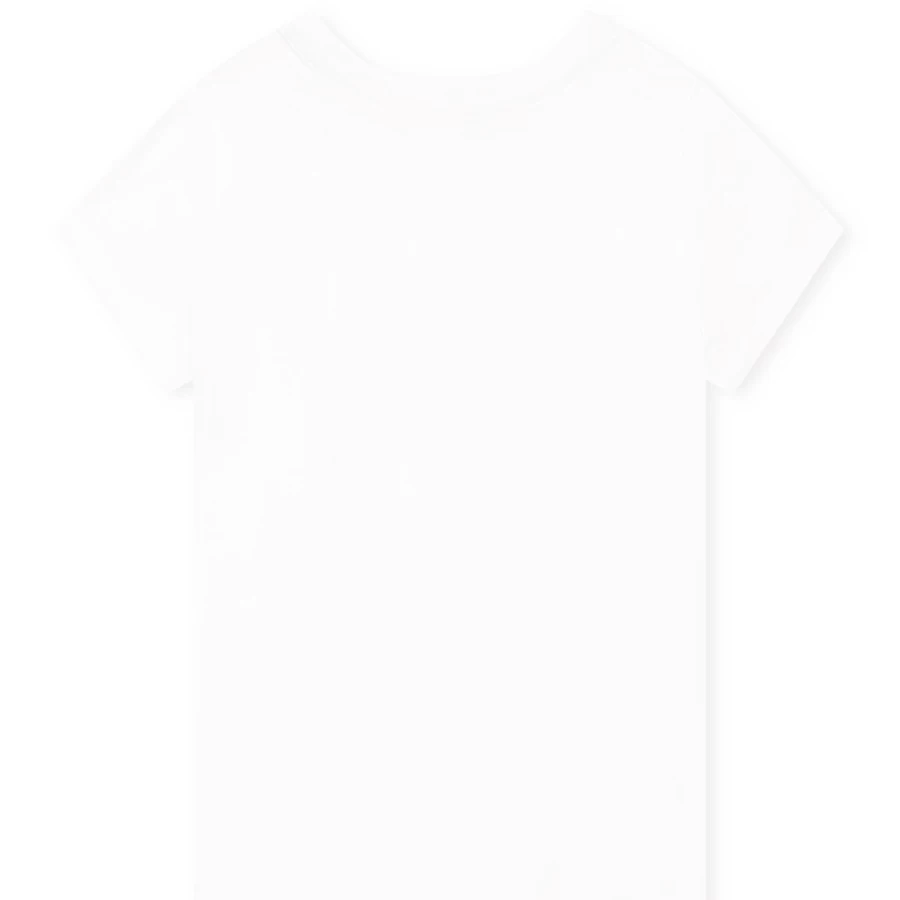 LANVIN Girl's Off-White Golden Logo T-Shirt
