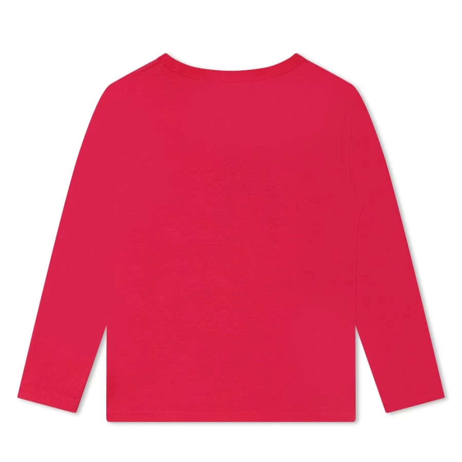 MARC JACOBS Girls Fuschia Long Sleeve T-Shirt | Soft Cotton Casual Top