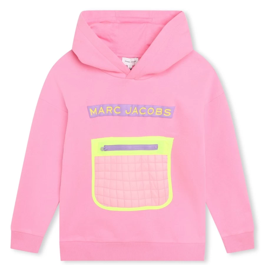 MARC JACOBS Girls Apricot Hooded Sweatshirt for Kids