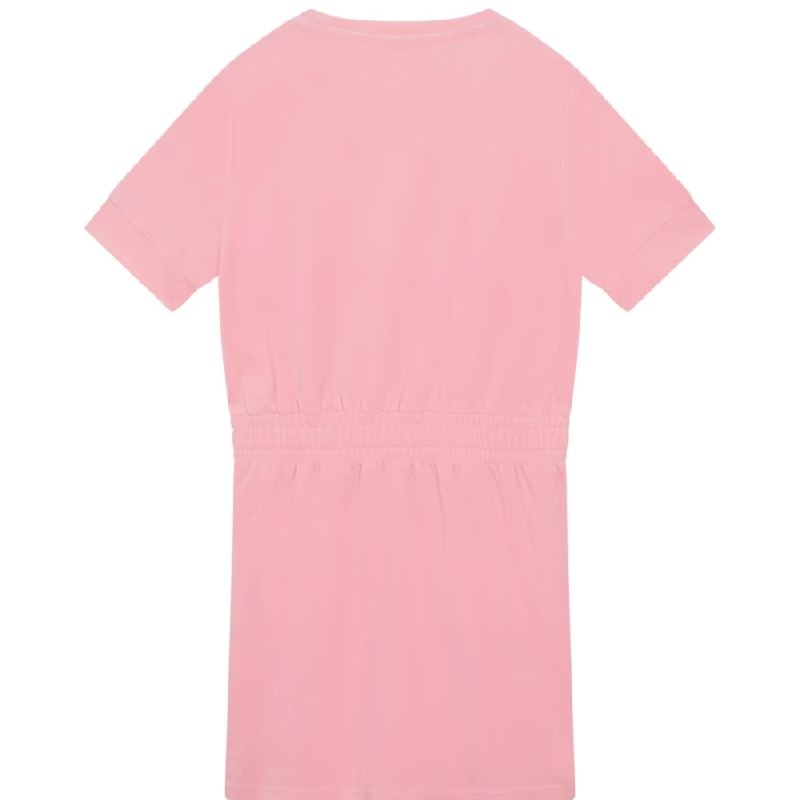 SONIA RYKIEL Girls Pink Washed Velvet Dress - Elegant Velvet Dress for Girls
