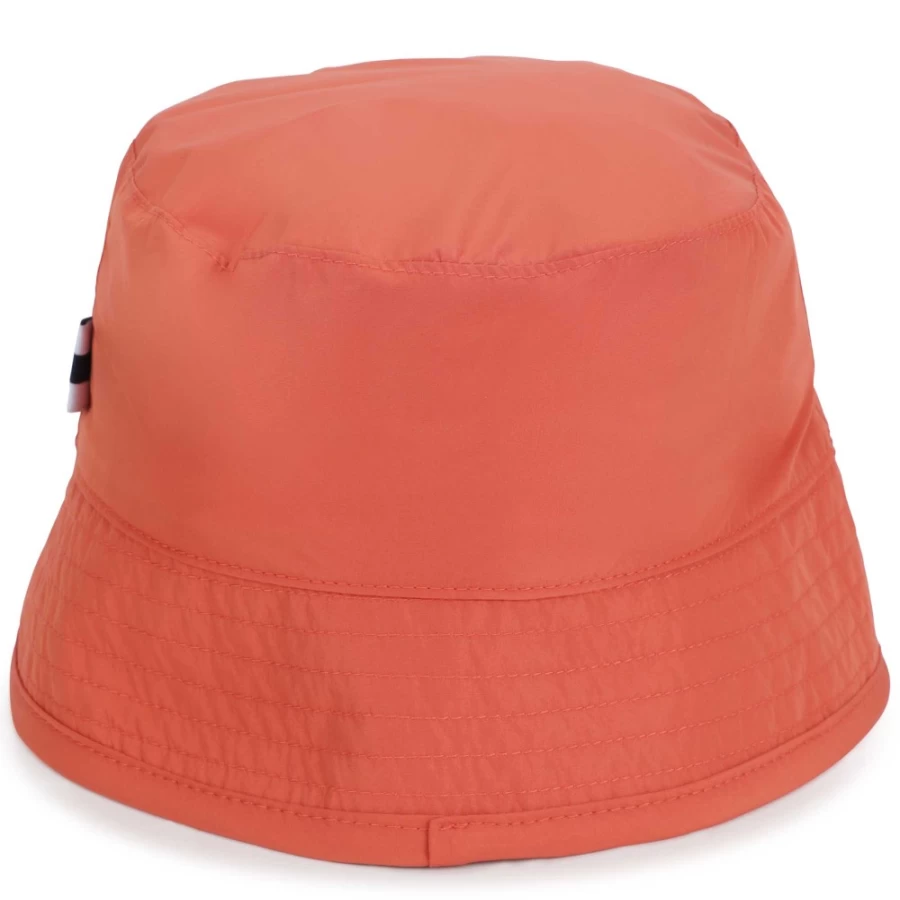 AIGLE Girls' Brick Red Plain Sun Hat With Label - Stylish & Comfortable Summer Hat