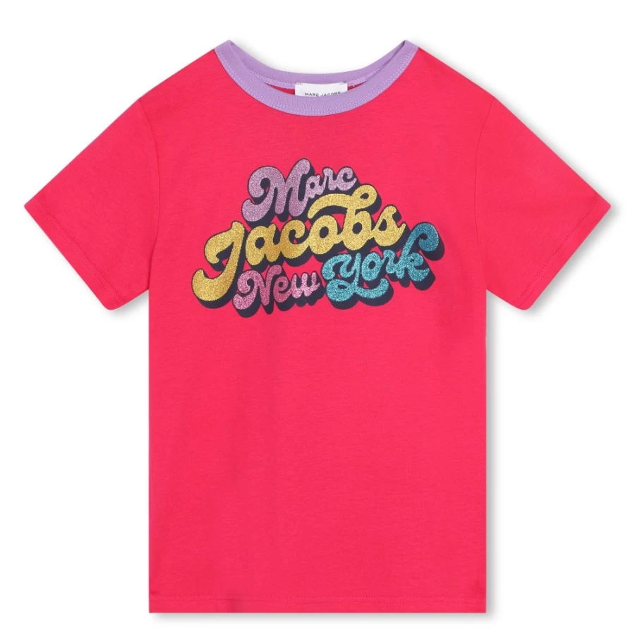 MARC JACOBS Girls Fuschia Short-Sleeved T-Shirt for Kids