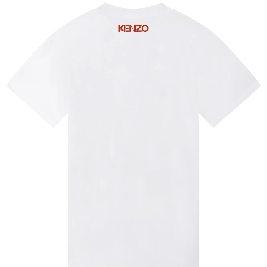 KENZO KIDS Girls' White Giraffe Print Dress - Animal Print Fashion for Kids