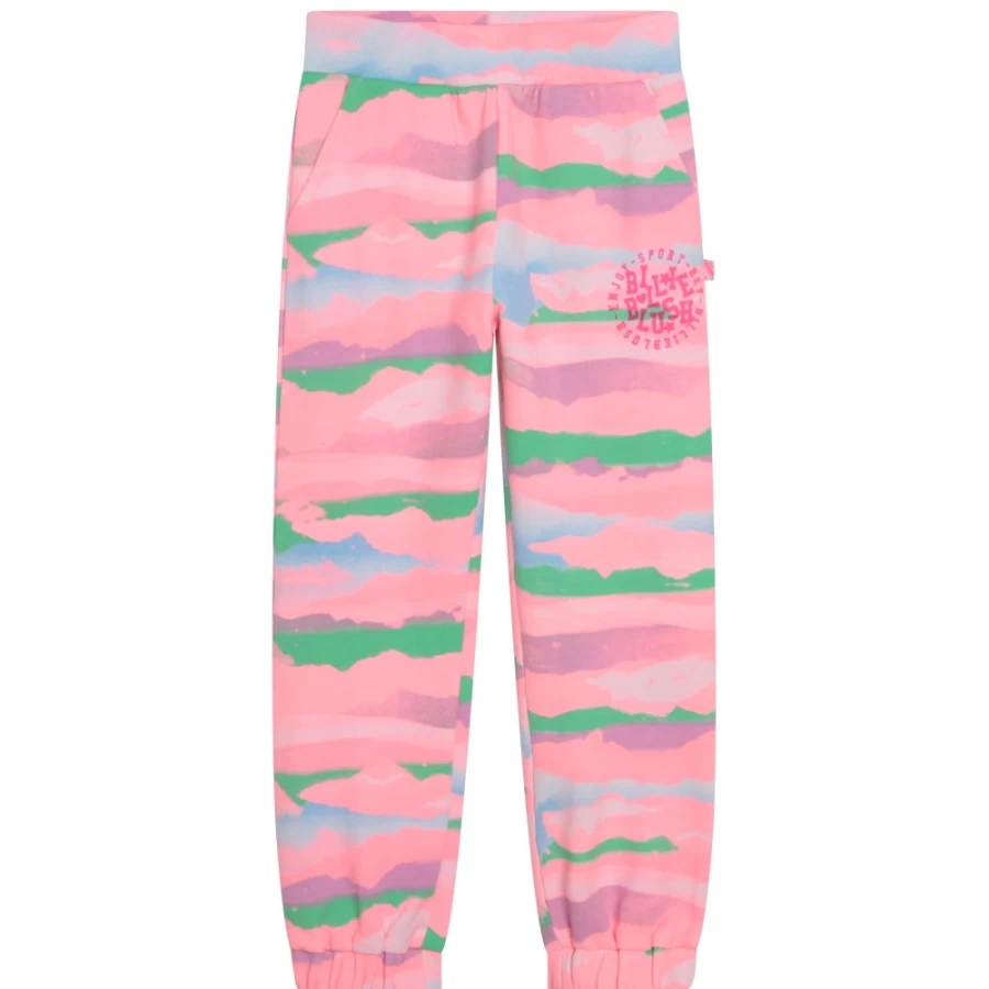 BILLIEBLUSH Girls' Multicoloured Fleece Jogging Bottoms for Comfort & Style
