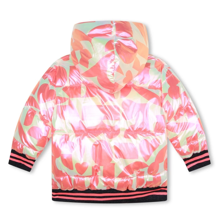 BILLIEBLUSH Pink Hooded Padded Jacket for Girls - Warm Winter Coat