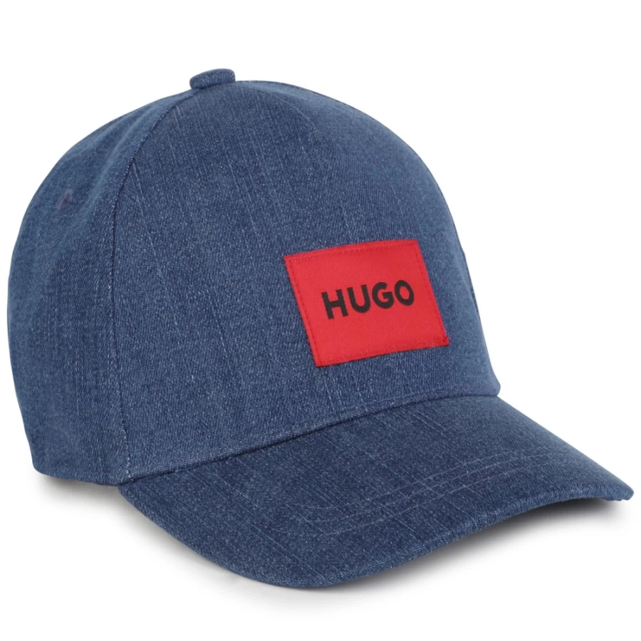 HUGO Girls' Denim Cap in Double Stone & Brush Wash Style