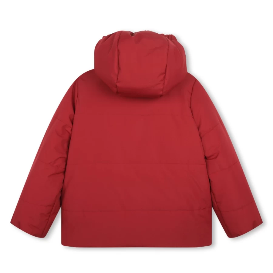 KENZO KIDS Girls' Peach Reversible Puffer Jacket - Warm Winter Coat for Kids