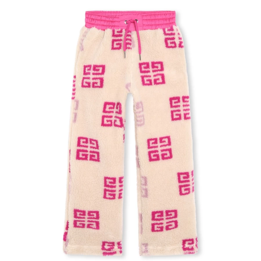 Givenchy Cream Straight-Cut Fluffy Trousers for Girls