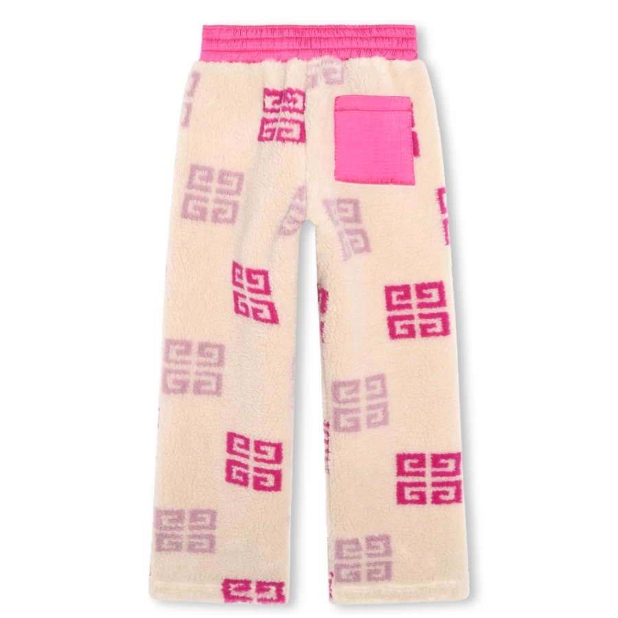 Givenchy Cream Straight-Cut Fluffy Trousers for Girls