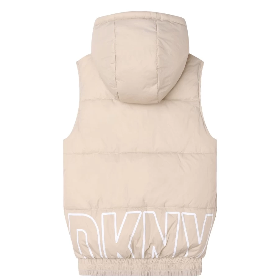 DKNY Girls' Hooded Body Warmer - Lightweight Winter Jacket for Kids