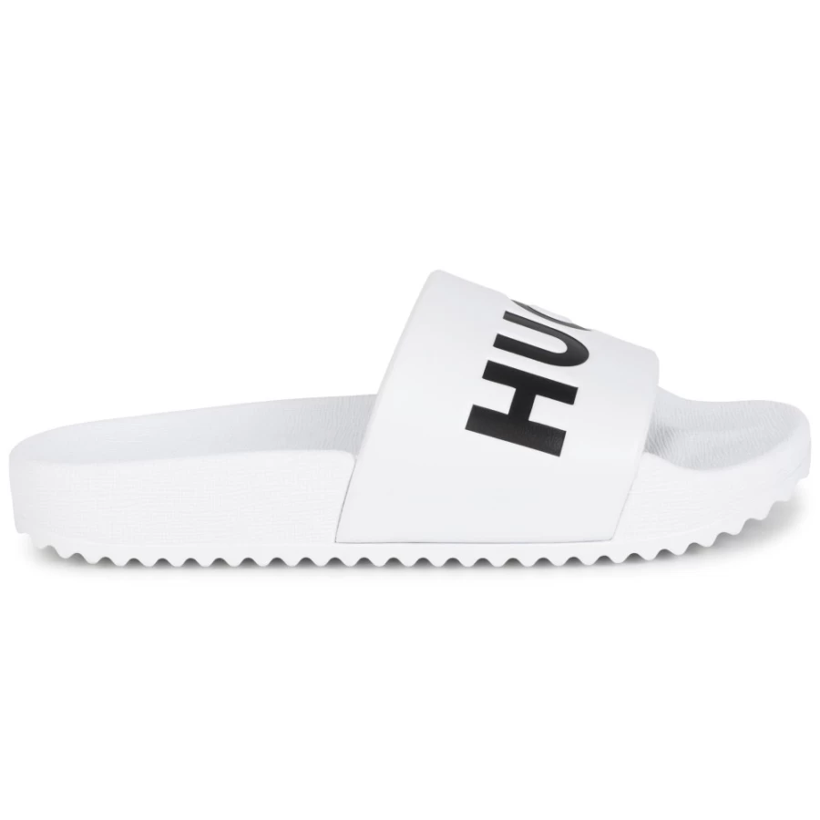 HUGO White Logo Flip-Flops for Girls - Comfortable Sandals for Women & Teens