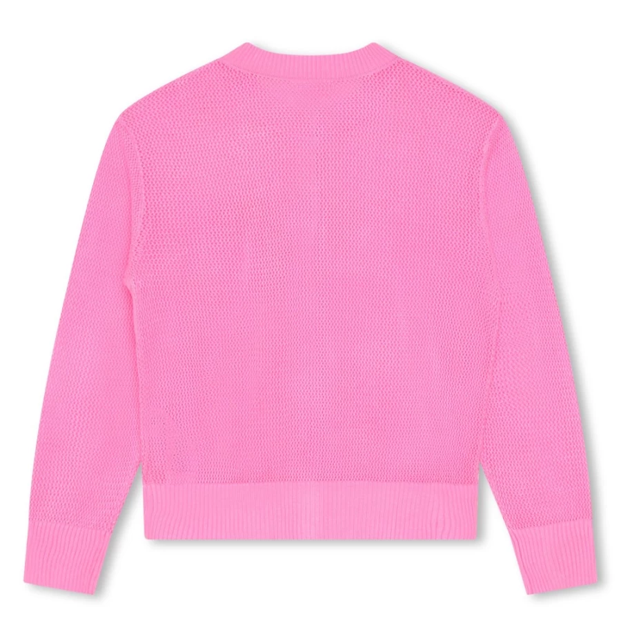 BILLIEBLUSH Pink Tricot Cardigan for Girls - Soft Knit Sweater