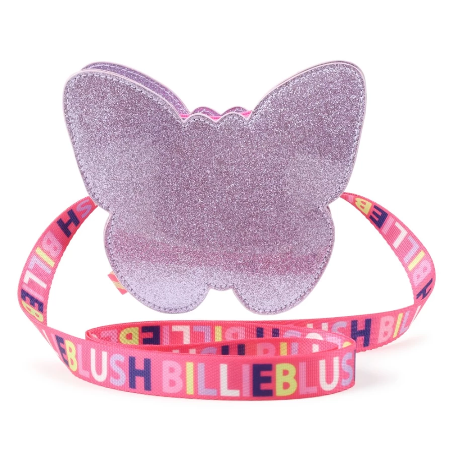 BILLIEBLUSH Lilac Sequinned Butterfly Handbag for Girls - Sparkly Glamorous Purse