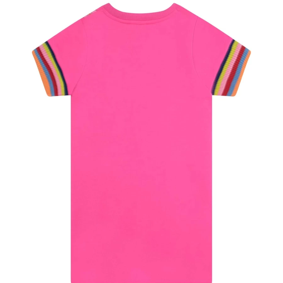 MARC JACOBS Girls' Fuschia Short-Sleeve Fleece Dress for Kids
