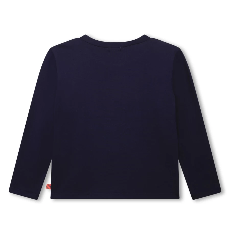BILLIEBLUSH Navy Sequinned T-Shirt for Girls | Sparkling Embellished Top