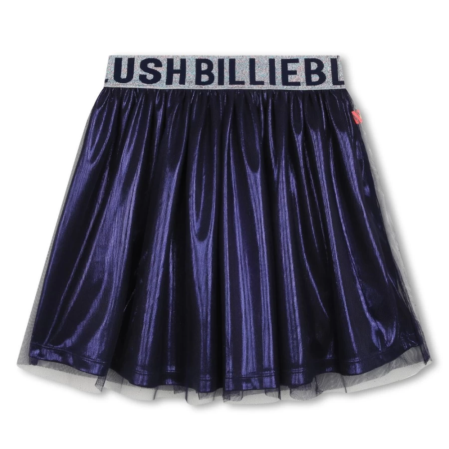 BILLIEBLUSH Navy Iridescent Tulle Skirt for Girls with Lining