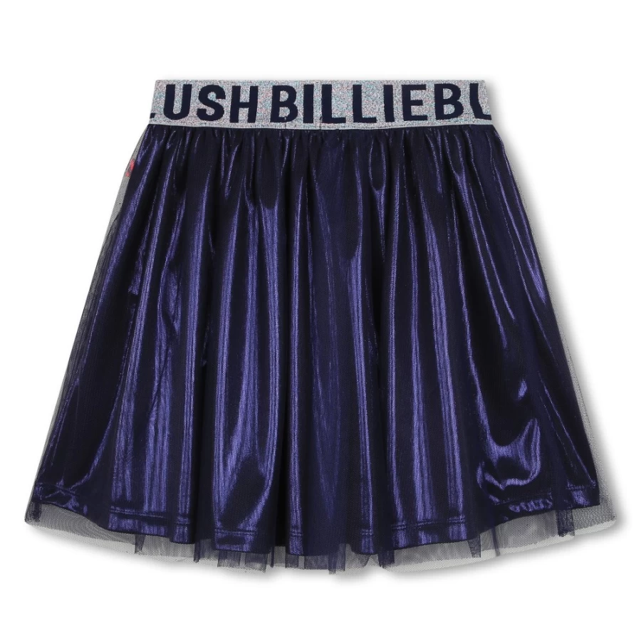 BILLIEBLUSH Navy Iridescent Tulle Skirt for Girls with Lining