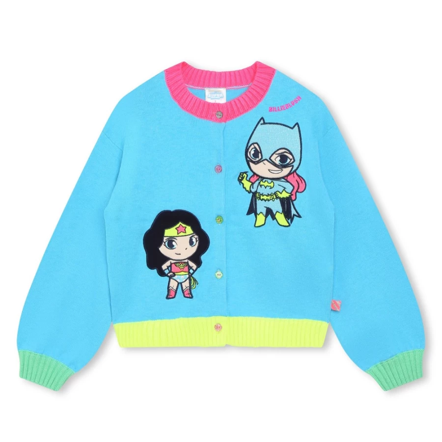 BILLIEBLUSH Blue Dish Knitted Cardigan for Girls – Soft & Stylish