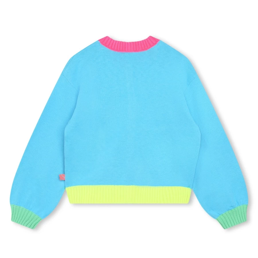 BILLIEBLUSH Blue Dish Knitted Cardigan for Girls – Soft & Stylish