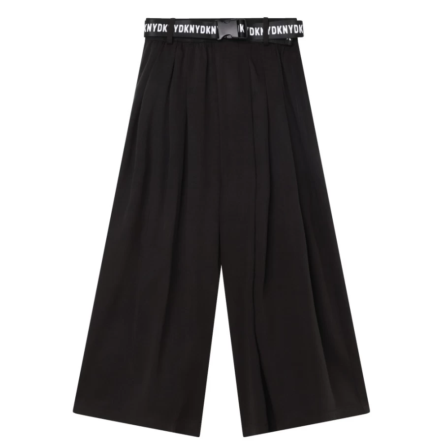 DKNY Black Belted Formal Trousers for Girls
