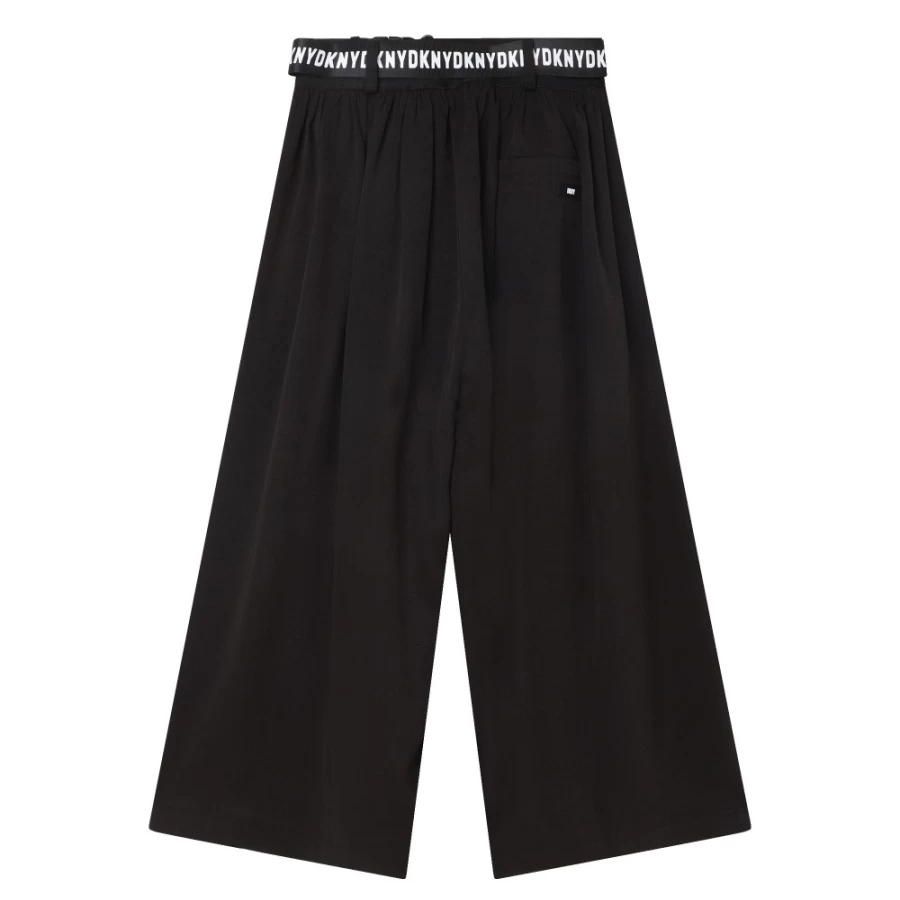DKNY Black Belted Formal Trousers for Girls