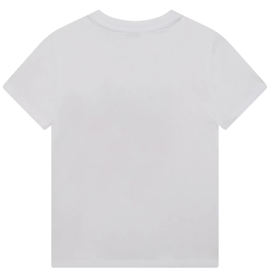 KENZO KIDS Girls' White Tiger Print T-Shirt - Stylish Animal Graphic Tee