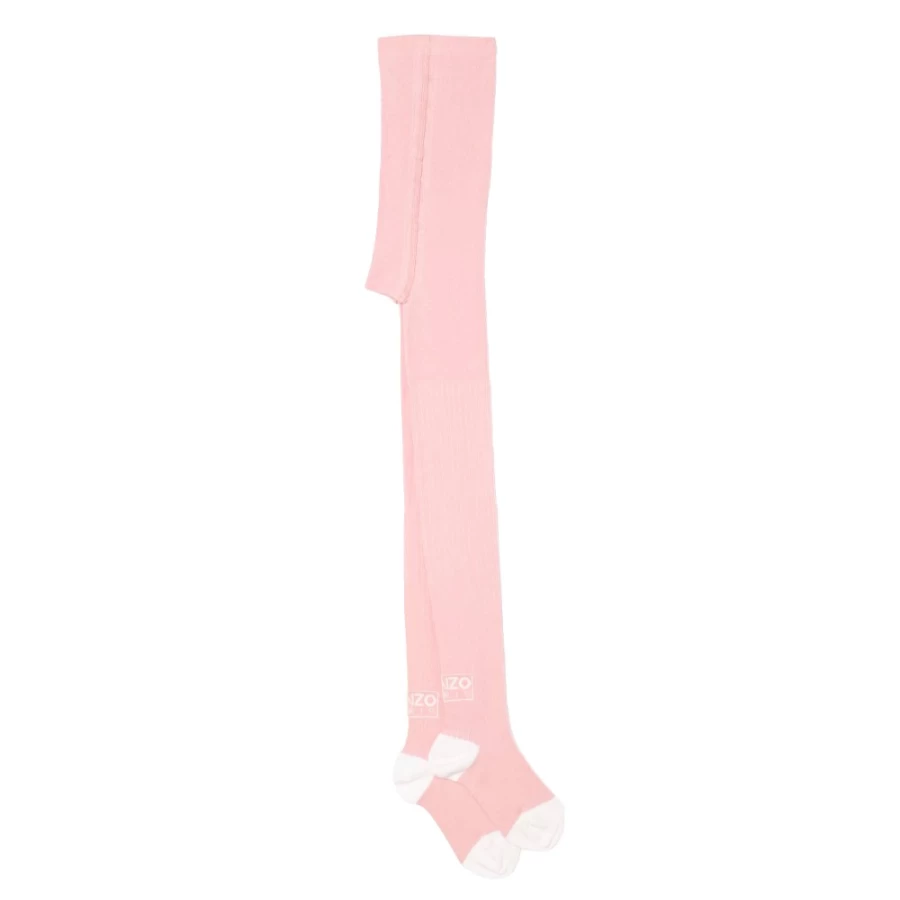 KENZO KIDS Girl's Nude Knitted Tights for Comfort & Style