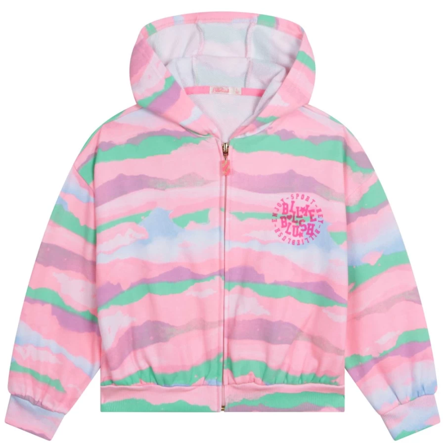 BILLIEBLUSH Girls Multicoloured Hooded Cardigan Sweater for Kids