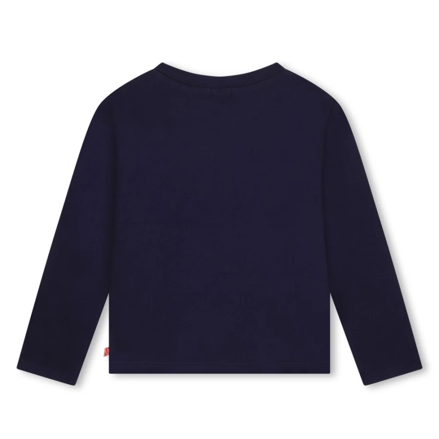 BILLIEBLUSH Navy Long-Sleeved T-Shirt for Girls - Comfortable & Stylish Top