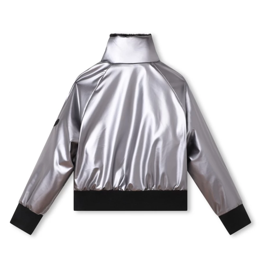 ZADIG & VOLTAIRE Black Reversible High-Collar Jacket for Girls