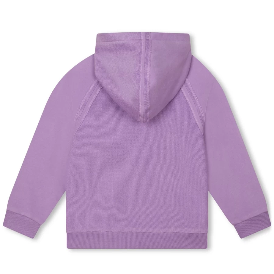 MARC JACOBS Girls Hooded Zipped Sweatshirt | Lightweight Fleece Pullover