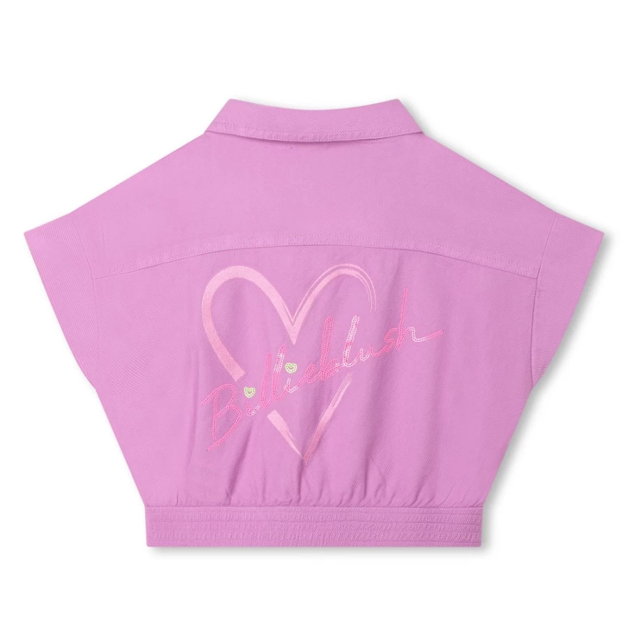 BILLIEBLUSH Girls' Violet Short-Sleeved Jacket for Stylish Comfort