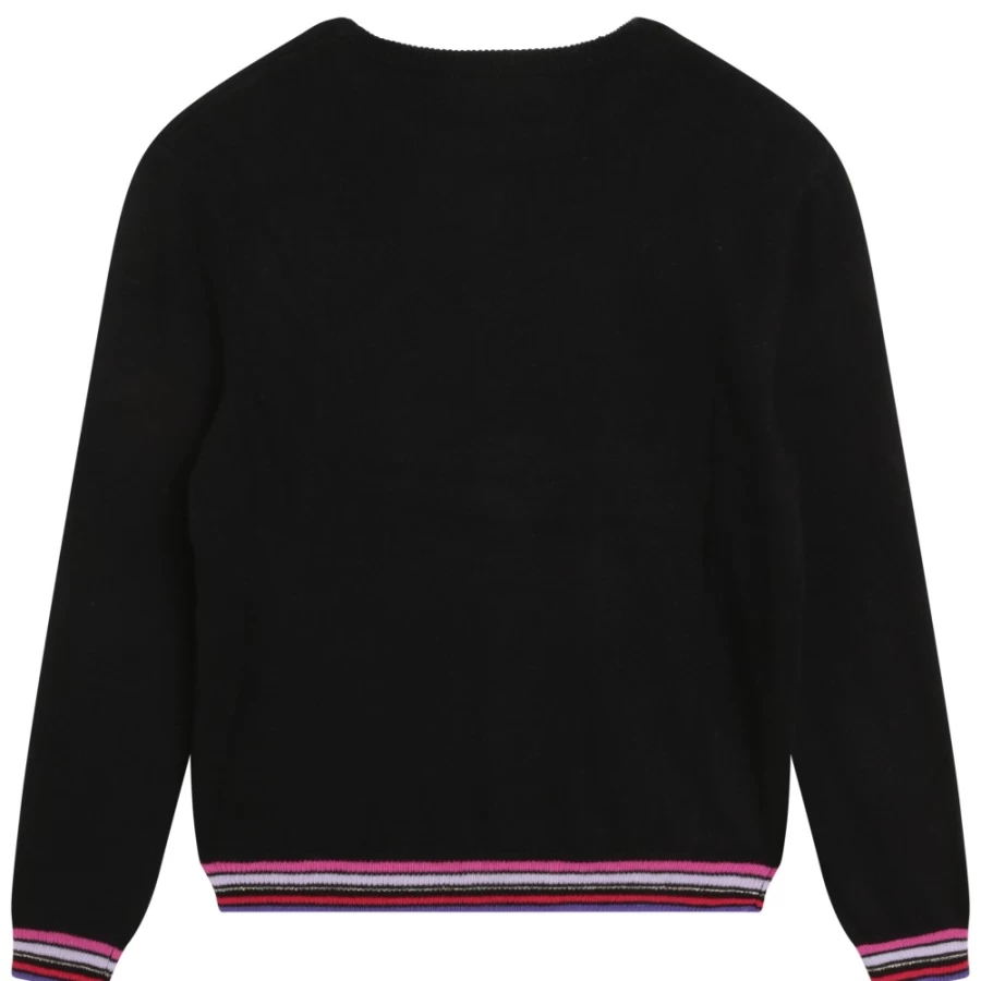 SONIA RYKIEL Black Tricot Jumper for Girls - Stylish Knit Sweater