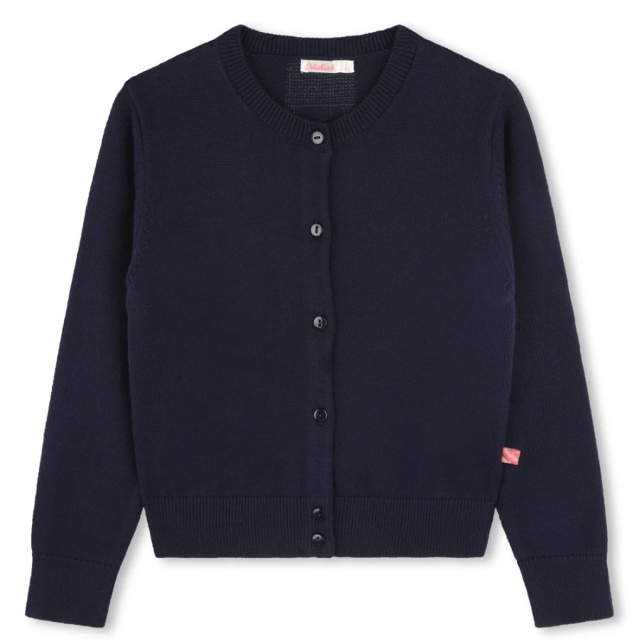 BILLIEBLUSH Navy Knitted Cardigan for Girls - Cozy Women's Sweater